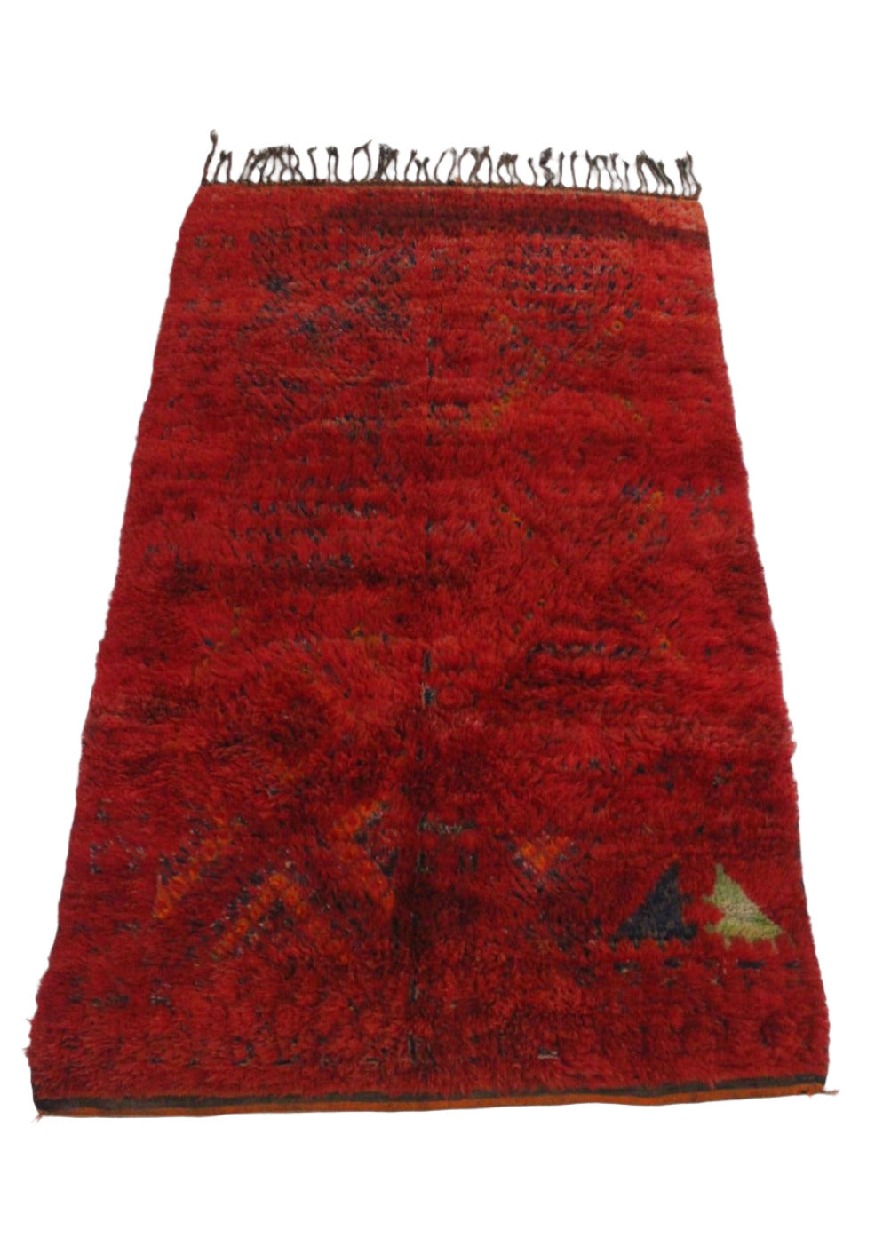 Vintage area moroccan rug - red - Zayane - 5.7x9.4feet / 174x289cm