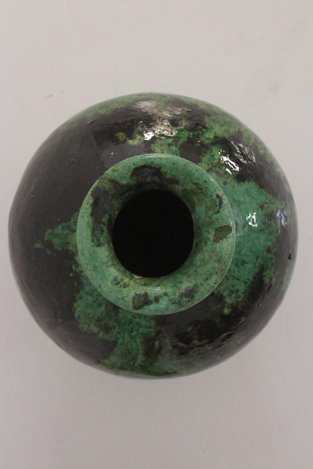 Large Tamegroute green ball vase