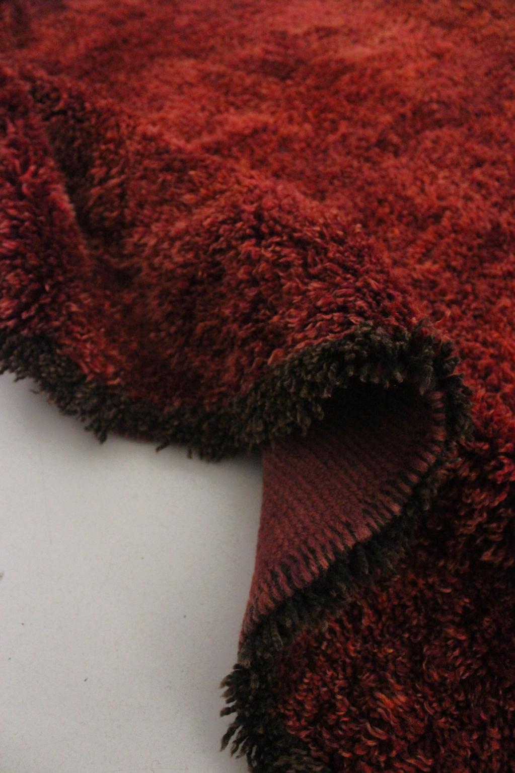 Vintage area moroccan rug - pomegranate red - Beni Mguild - 7x10feet / 213x306cm