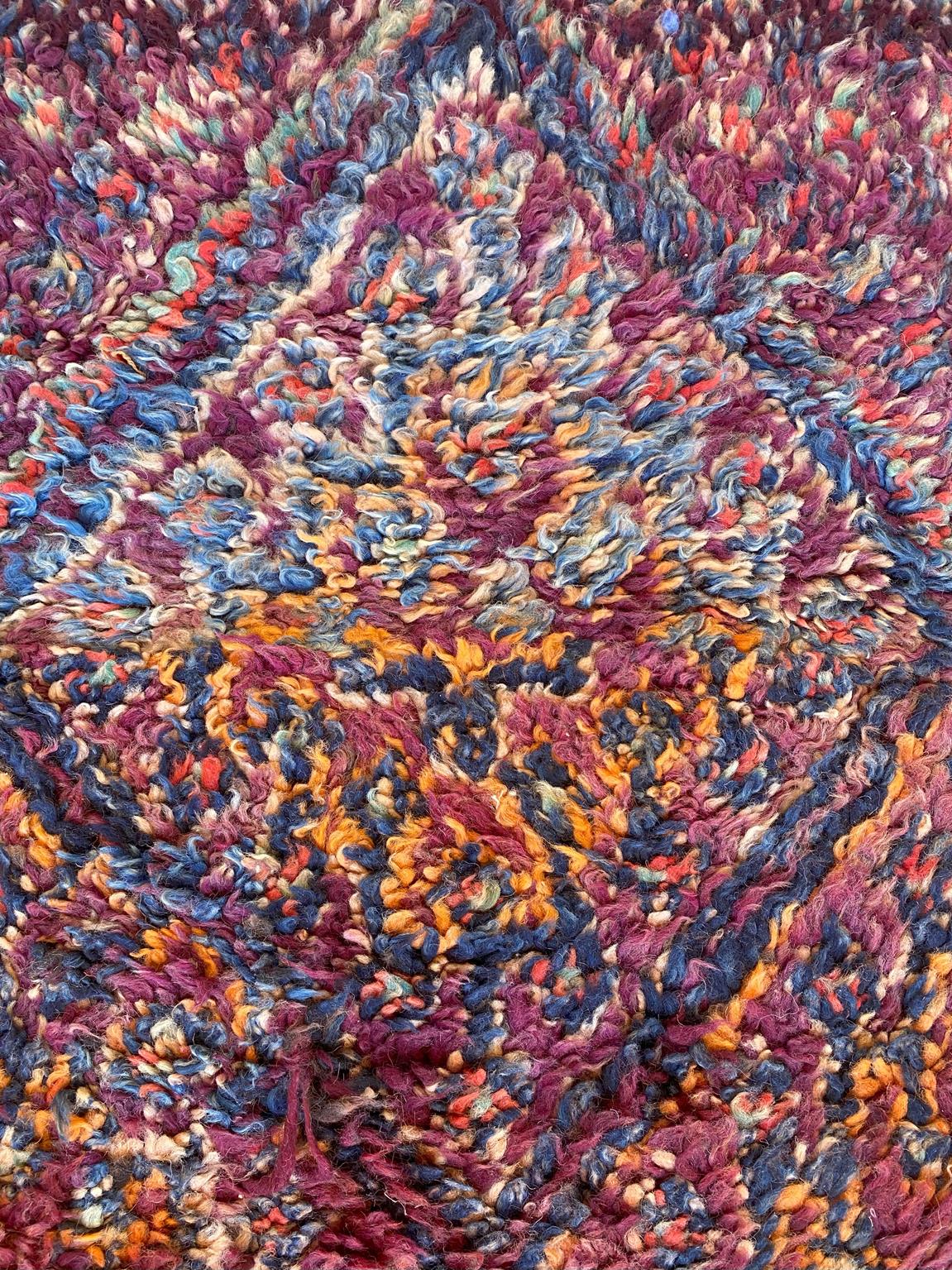 Vintage area moroccan rug - purple - Beni Mguild - 5.8x10.4feet / 176x317cm
