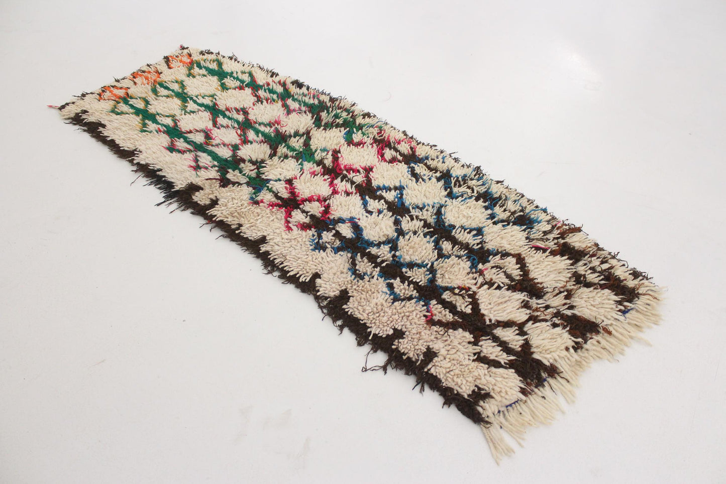 Vintage small moroccan runner rug - Talsint - 2.2x5.6feet / 67x173cm
