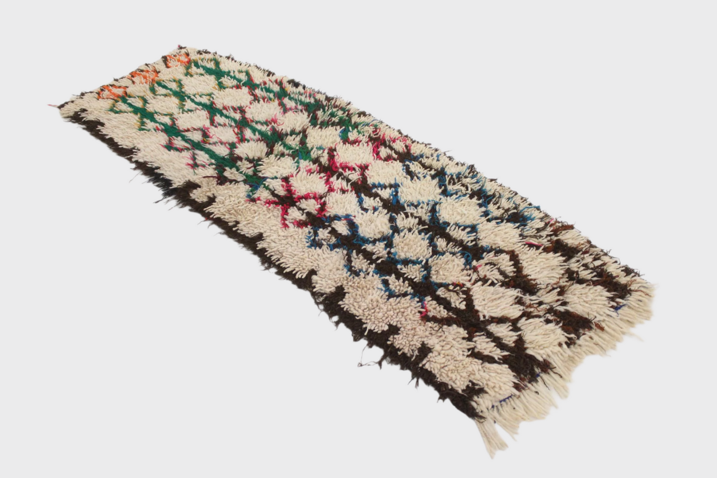 Vintage small moroccan runner rug - Talsint - 2.2x5.6feet / 67x173cm