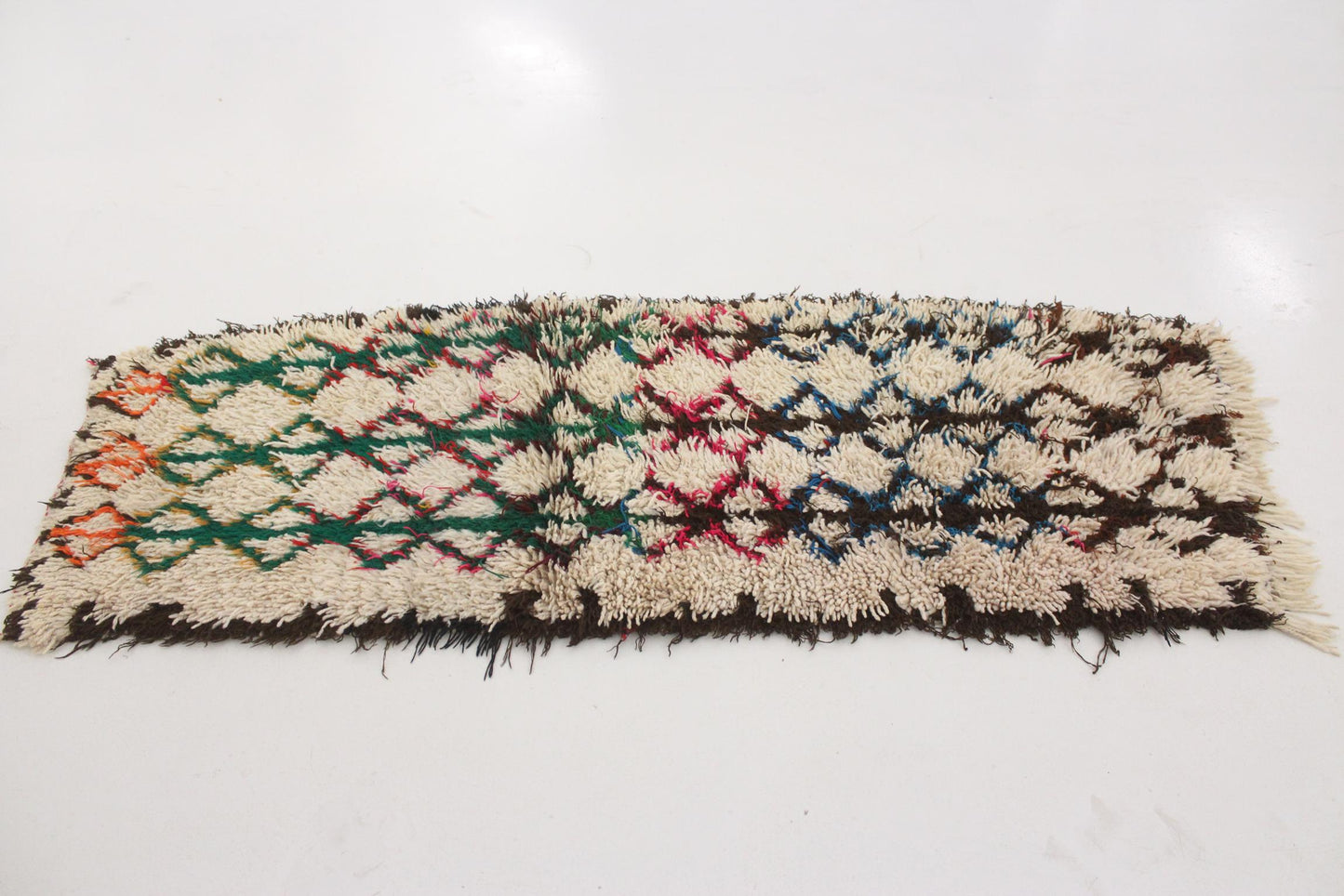 Vintage small moroccan runner rug - Talsint - 2.2x5.6feet / 67x173cm