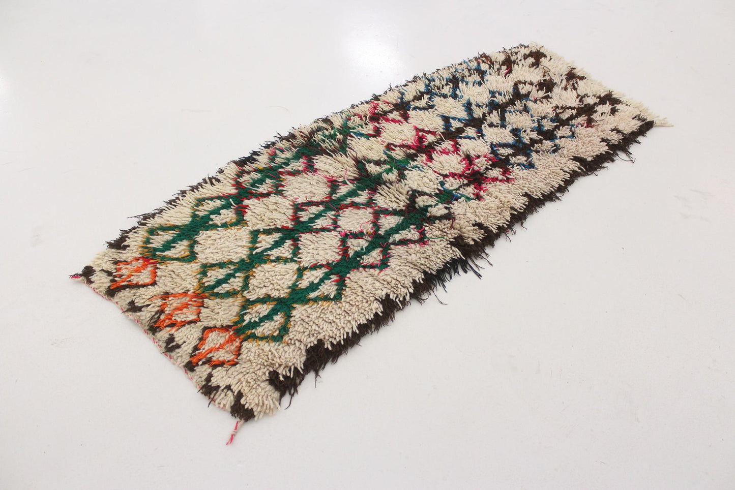 Vintage small moroccan runner rug - Talsint - 2.2x5.6feet / 67x173cm