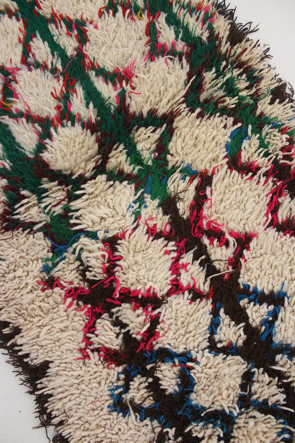 Vintage small moroccan runner rug - Talsint - 2.2x5.6feet / 67x173cm