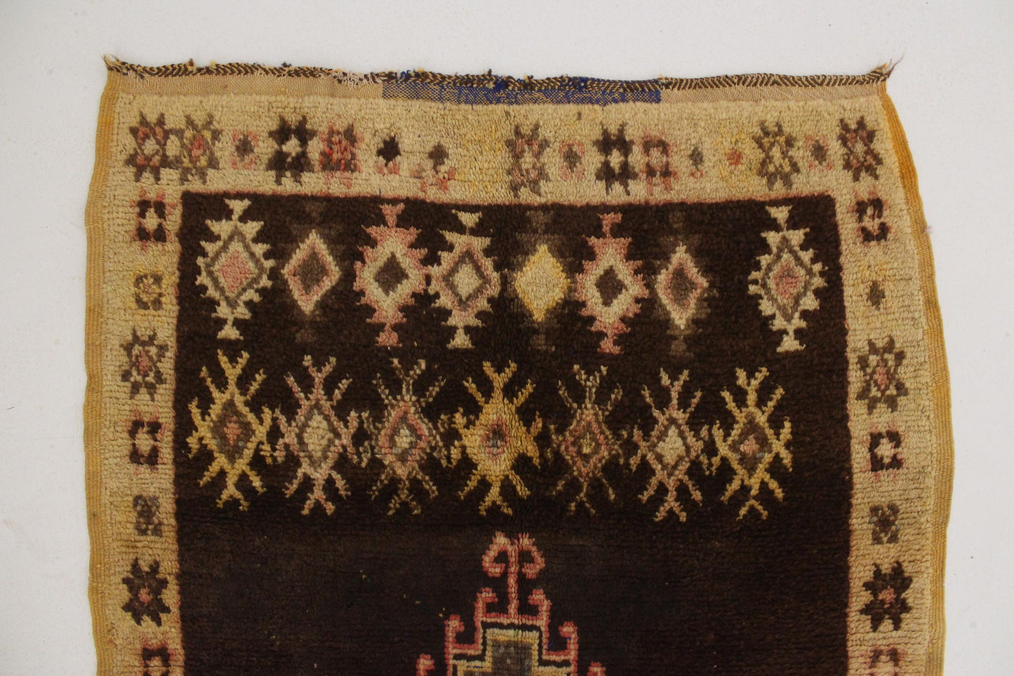 Vintage traditional rug - brown, orange - Taznakht - 3.2x5.5feet / 98x168cm