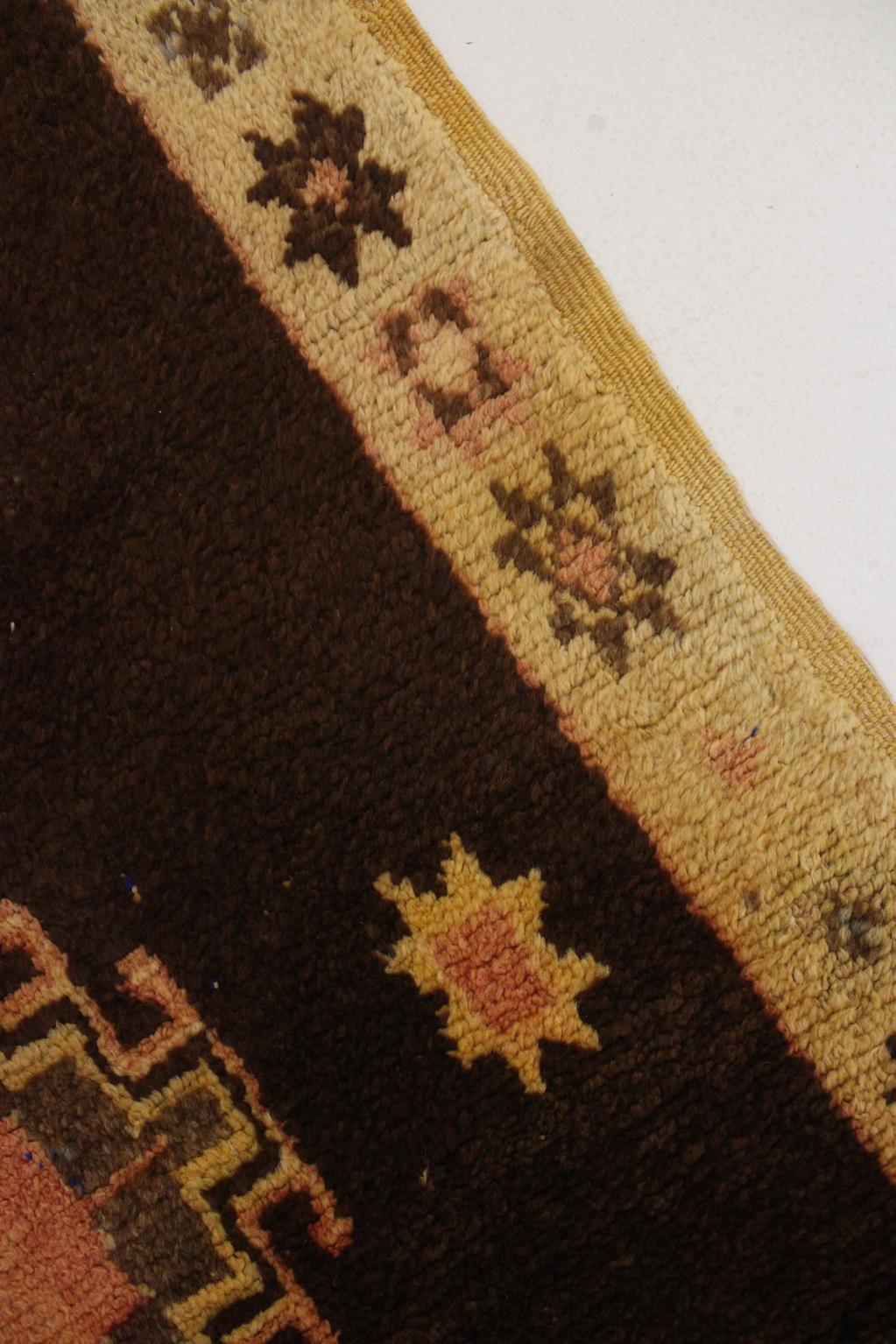 Vintage traditional rug - brown, orange - Taznakht - 3.2x5.5feet / 98x168cm