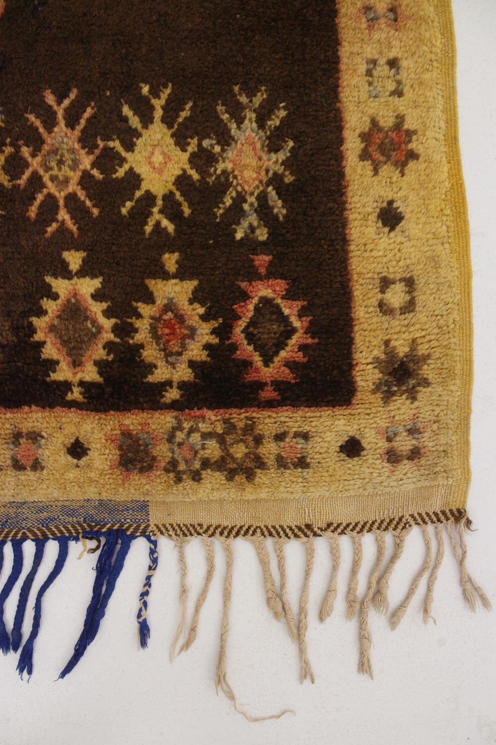 Vintage traditional rug - brown, orange - Taznakht - 3.2x5.5feet / 98x168cm