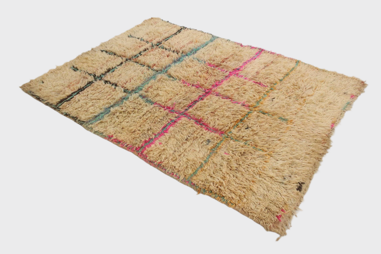 Vintage area moroccan rug - peach - Boujad - 5.9x7.8feet / 180x240cm