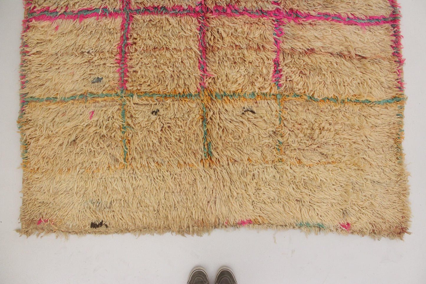 Vintage area moroccan rug - peach - Boujad - 5.9x7.8feet / 180x240cm