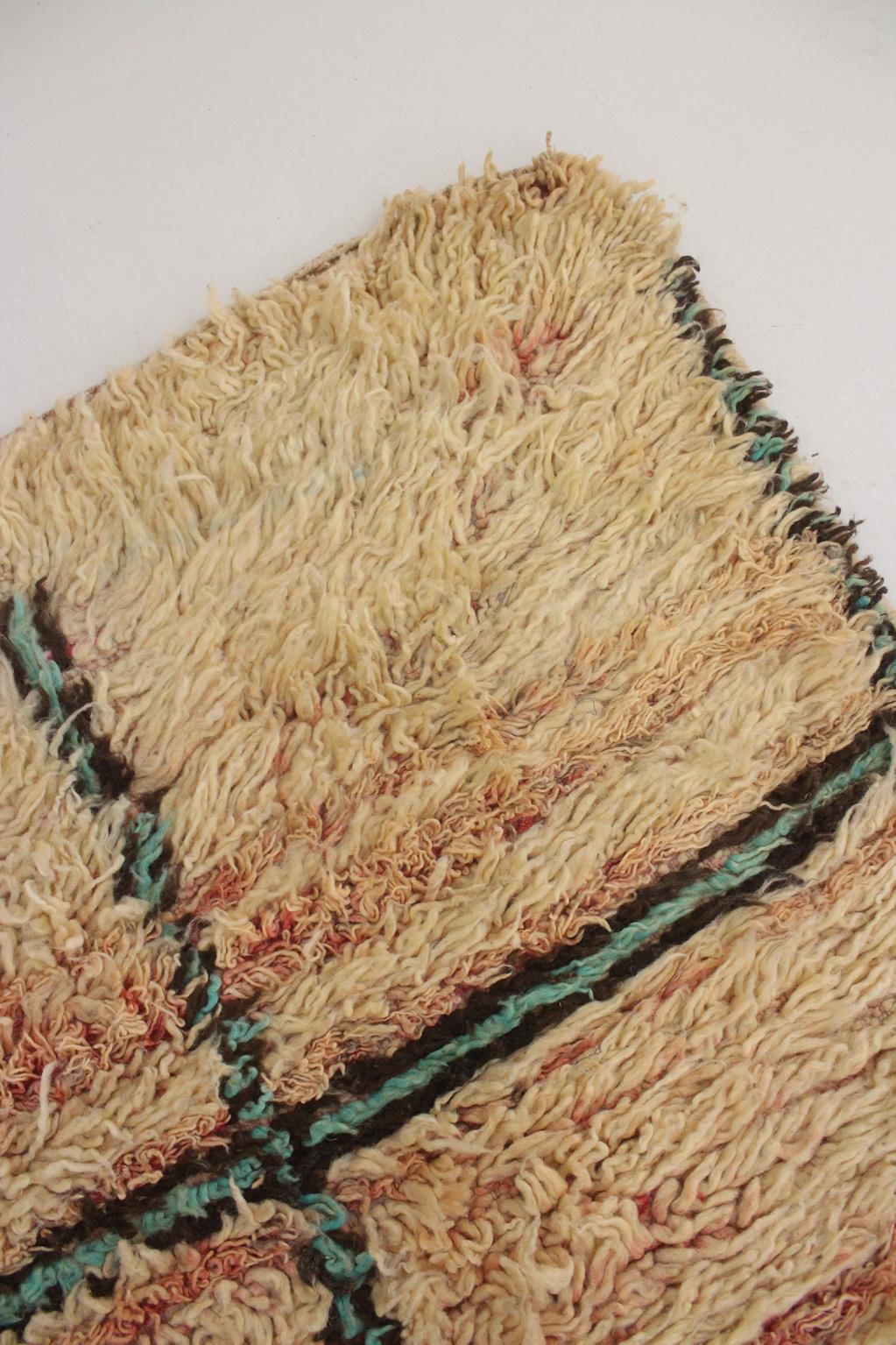 Vintage area moroccan rug - peach - Boujad - 5.9x7.8feet / 180x240cm