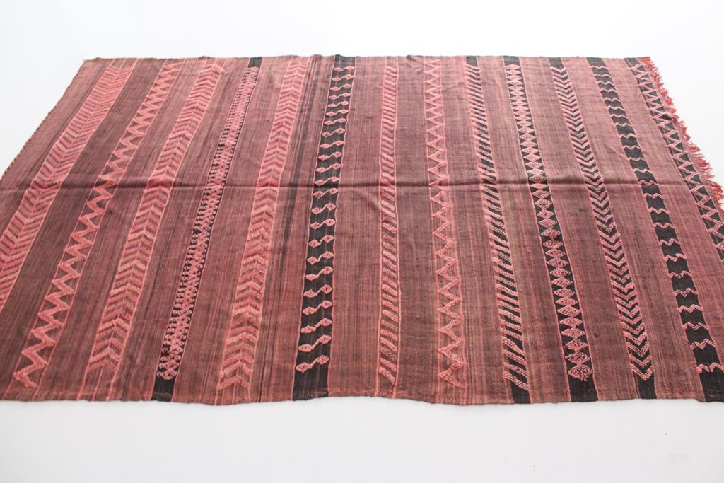 Vintage area moroccan rug - brown, pink - Kilim - 5.4x8.5feet / 165x260cm