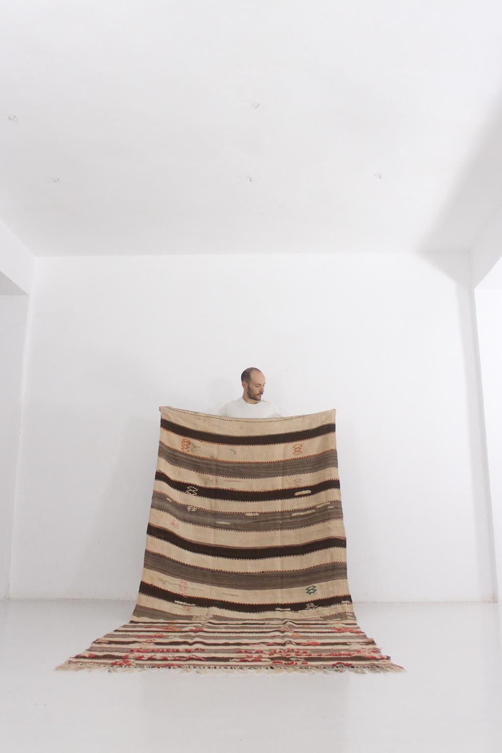 Ourika kilim/blanket 4.6x11.3feet / 140x345cm