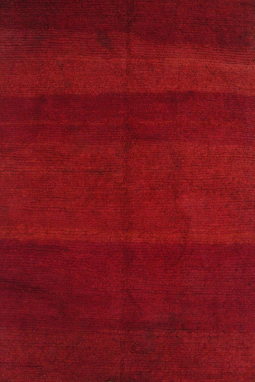 Vintage area moroccan rug - raspberry red - Rehamna - 5.2x12feet / 160x365cm
