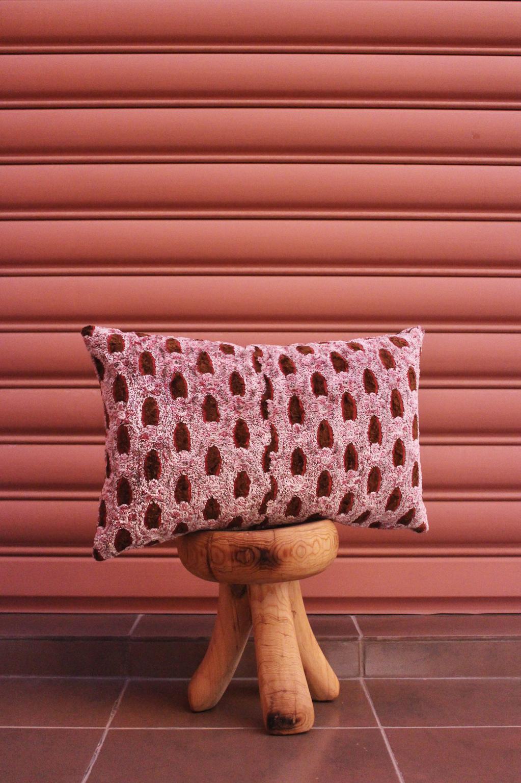 Vintage Mobra pillow (white, red, brown) - 2 pieces available