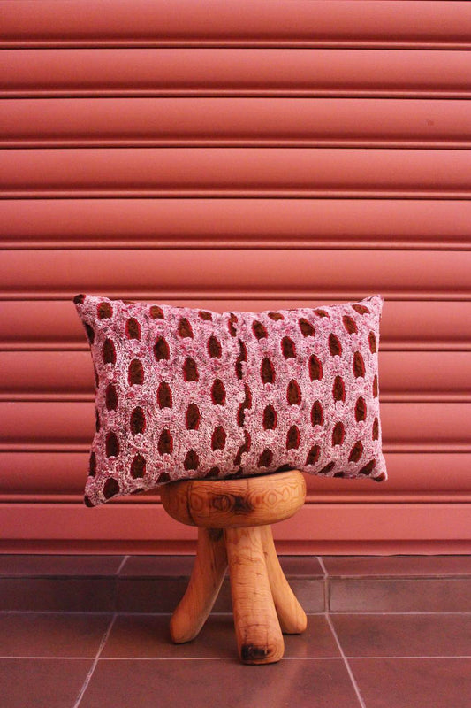 Vintage Mobra pillow (white, red, brown) - 2 pieces available