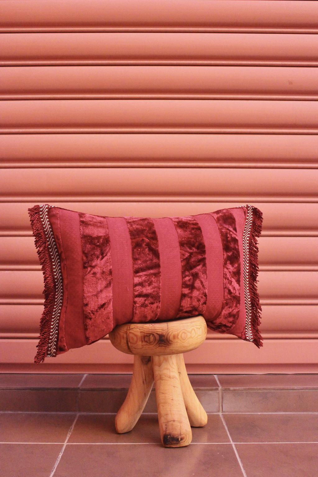 Vintage Mobra pillow (velvet red) - 2 pieces available