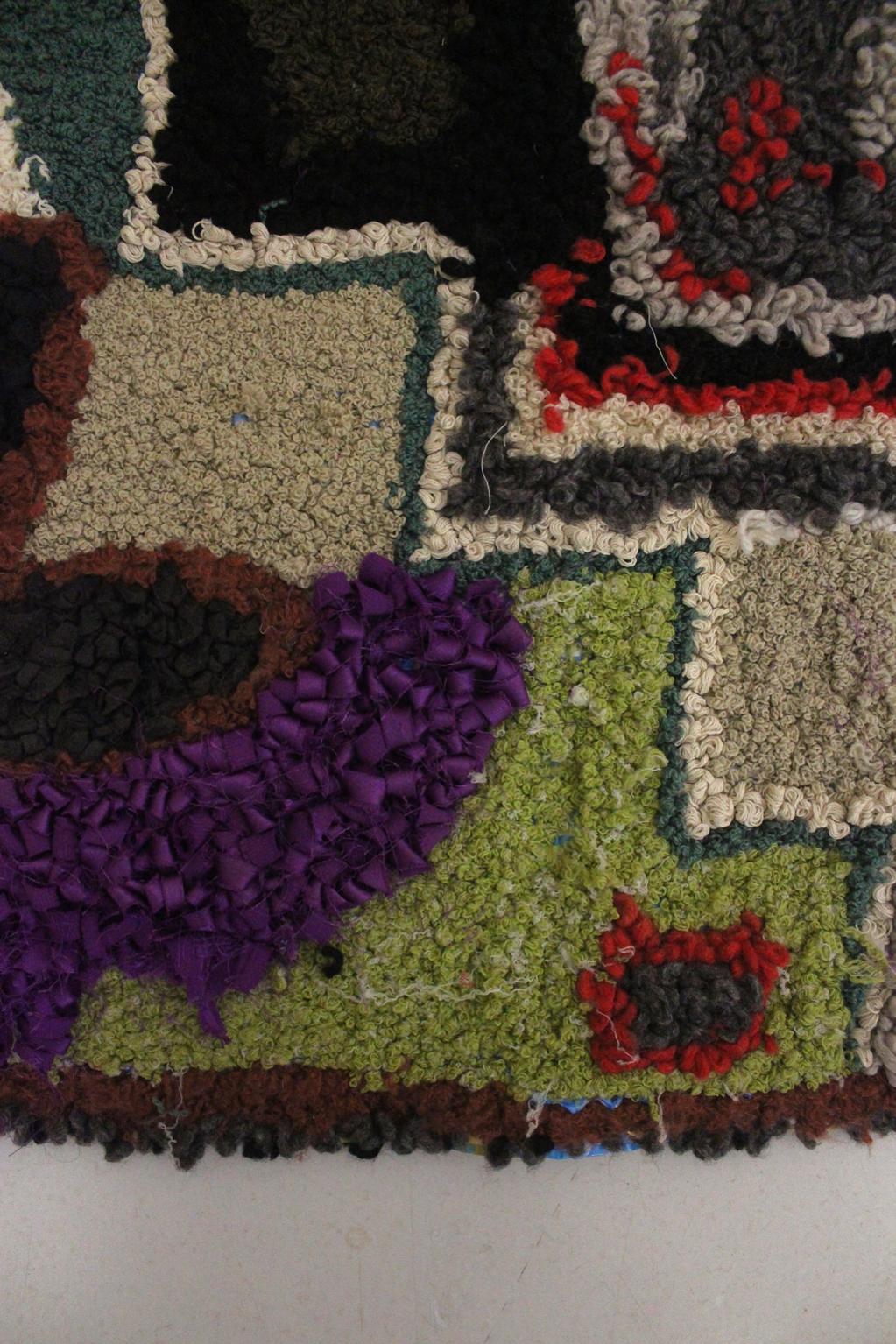 Vintage moroccan textile/wall hanging/carpet - Zindekh - 1.4x2.4feet / 44x75cm