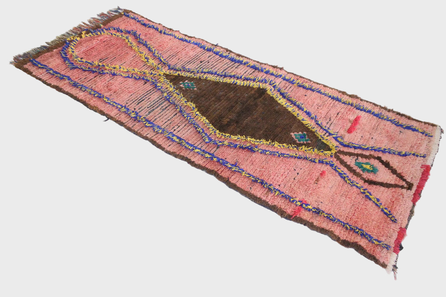 Textile with geometric pattern on a white background