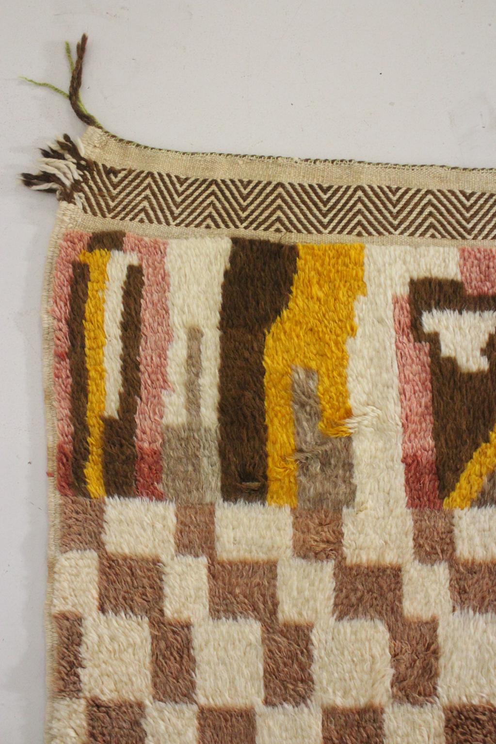 ON HOLD Contemporary area moroccan rug - checkered - Taznakht - 8.5x8.5feet / 260x260cm