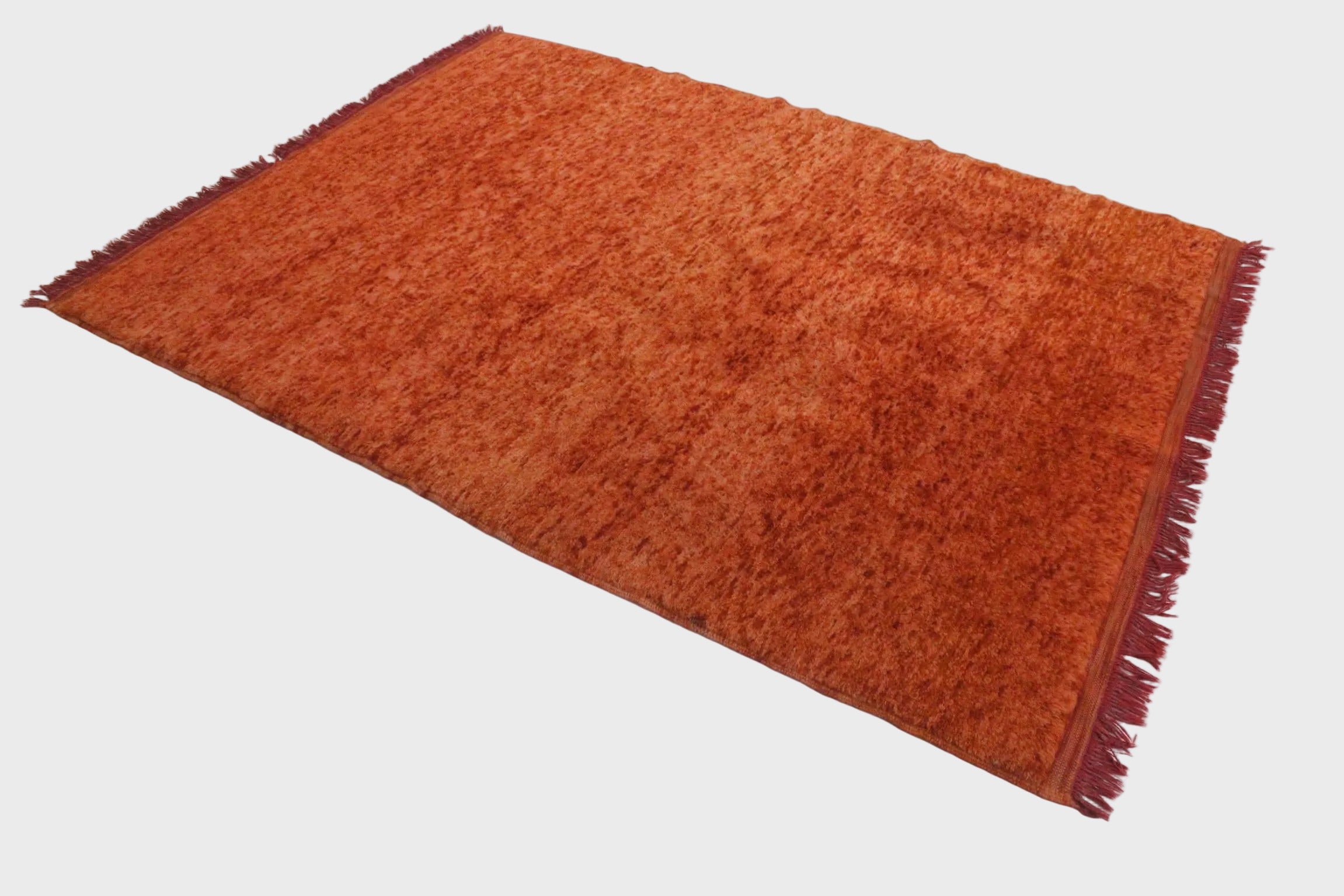 Vintage area moroccan rug - orange - 4.9x6.9feet / 150x210cm – Shkoon