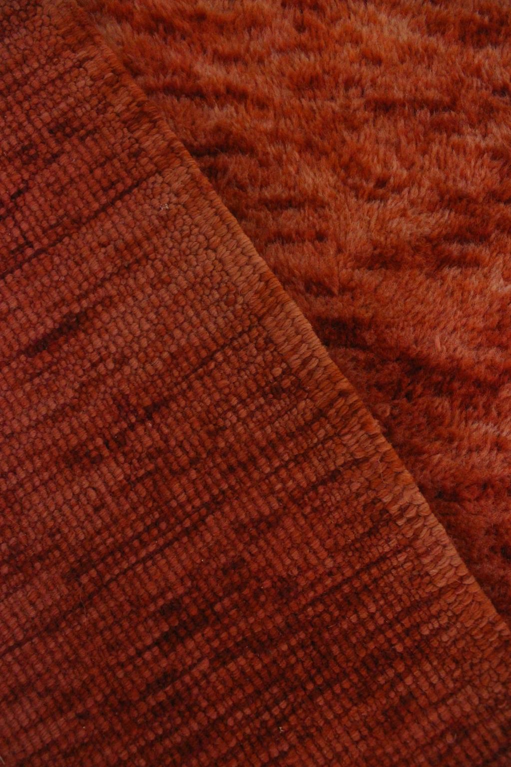 Vintage area moroccan rug - orange - 4.9x6.9feet / 150x210cm