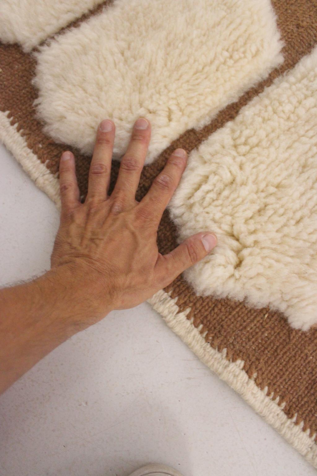 Contemporary accent moroccan rug - Mrirt - 3.1x4.1feet / 96x125cm