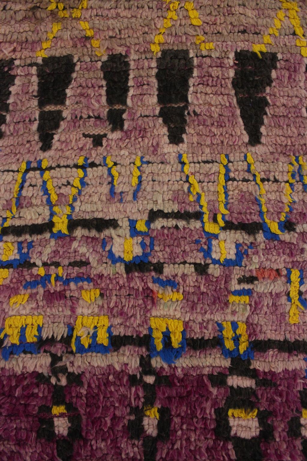 Vintage area moroccan rug - purple, red - Boujad - 5.9x11feet / 180x338cm