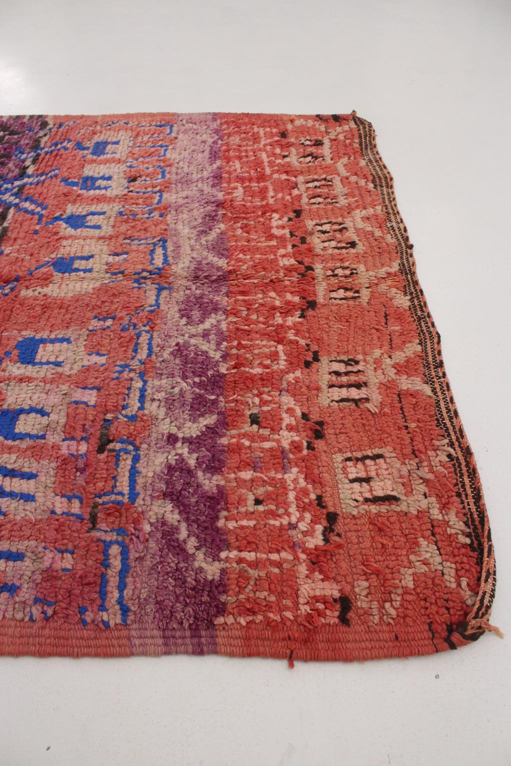 Vintage area moroccan rug - purple, red - Boujad - 5.9x11feet / 180x338cm